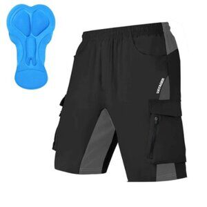 Vayager Men's 3D Padded Bicycle MTB Loose-fit Lightweight Bike Shorts M